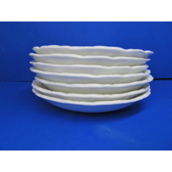 Coalport Country Ware 5 1/2"Embossed Leaf Saucers  Set Of 6  Read Description - Picture 2 of 12